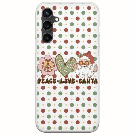 Peace Love Santa Samsung Galaxy S23 FE 5G Flexible TPU (Διάφανη Σιλικόνη)