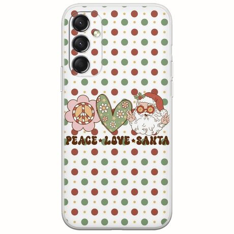 Peace Love Santa Samsung Galaxy M34 5G Flexible TPU (Διάφανη Σιλικόνη)