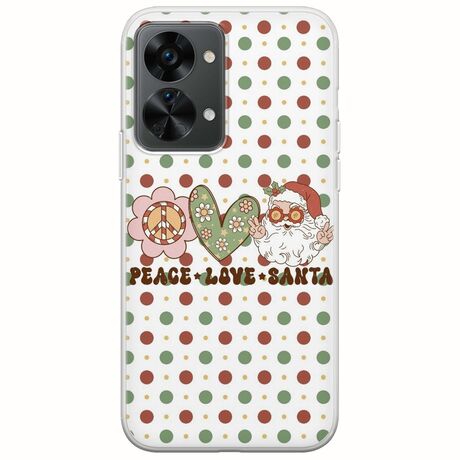 Peace Love Santa OnePlus Nord 2T 5G Flexible TPU (Διάφανη Σιλικόνη)