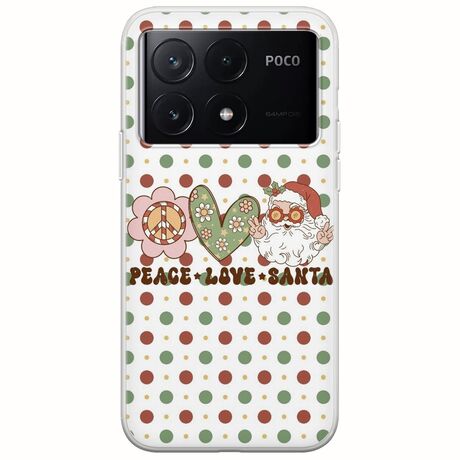 Peace Love Santa Xiaomi Poco X6 Pro 5G Flexible TPU (Διάφανη Σιλικόνη)