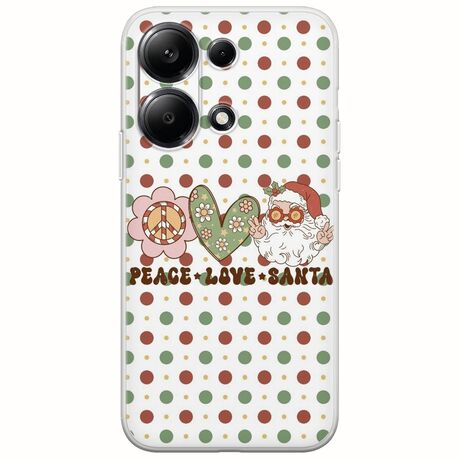 Peace Love Santa Xiaomi Redmi Note 13 4G Flexible TPU (Διάφανη Σιλικόνη)