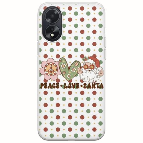 Peace Love Santa Oppo A18 4G Flexible TPU (Διάφανη Σιλικόνη)