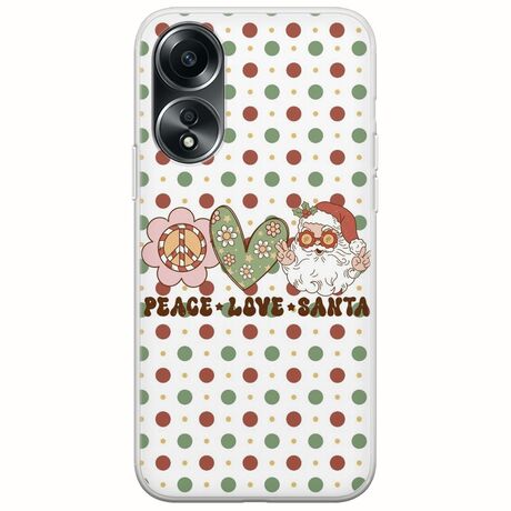 Peace Love Santa Oppo A78 5G Flexible TPU (Διάφανη Σιλικόνη)