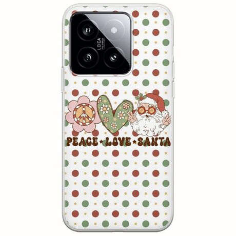 Peace Love Santa Xiaomi 14 5G Flexible TPU (Διάφανη Σιλικόνη)