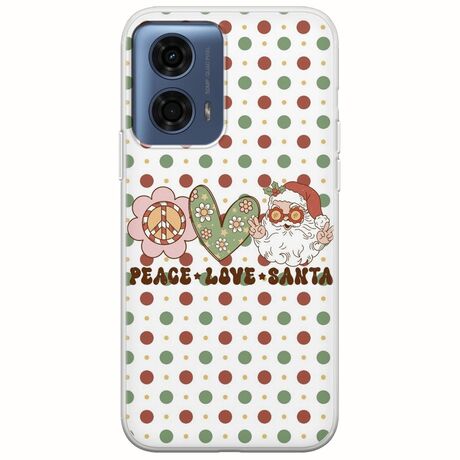 Peace Love Santa Motorola Moto G24 Flexible TPU (Διάφανη Σιλικόνη)