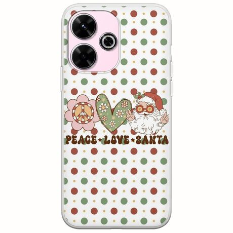 Peace Love Santa Xiaomi Poco M6 4G Flexible TPU (Διάφανη Σιλικόνη)