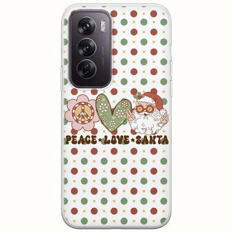 Peace Love Santa Oppo Reno 12 5G Flexible TPU (Διάφανη Σιλικόνη)