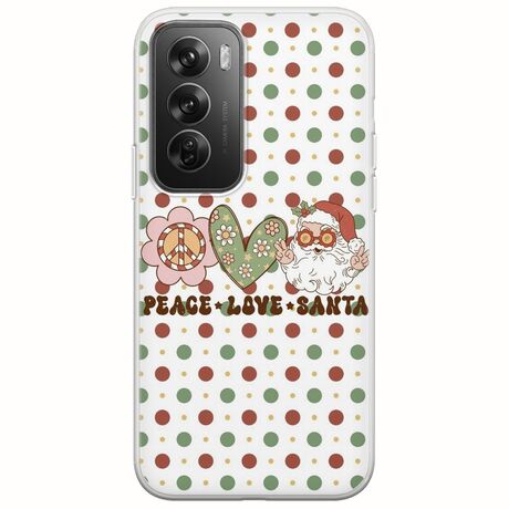 Peace Love Santa Oppo Reno 12 Pro 5G Flexible TPU (Διάφανη Σιλικόνη)