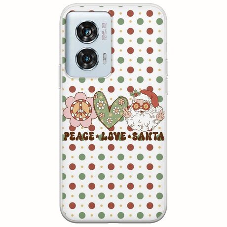 Peace Love Santa Motorola Edge 50 Fusion 5G Flexible TPU (Διάφανη Σιλικόνη)