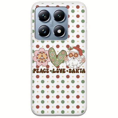 Peace Love Santa Xiaomi 14T Pro 5G Flexible TPU (Διάφανη Σιλικόνη)