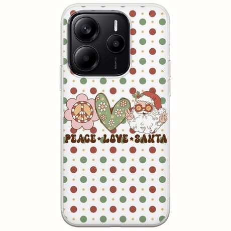 Peace Love Santa Xiaomi Redmi Note 14 5G Flexible TPU (Διάφανη Σιλικόνη)