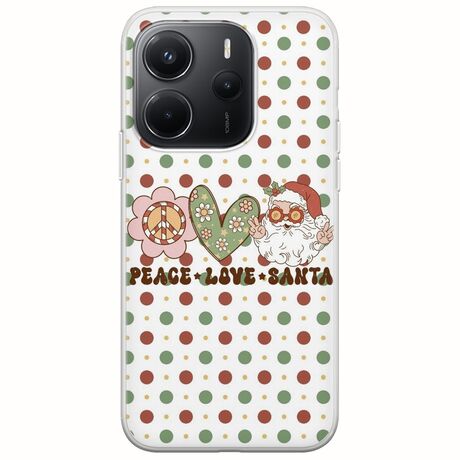 Peace Love Santa Xiaomi Redmi Note 14 4G Flexible TPU (Διάφανη Σιλικόνη)