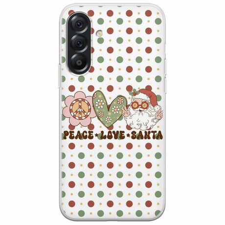 Peace Love Santa Samsung Galaxy A56 5G Flexible TPU (Διάφανη Σιλικόνη)
