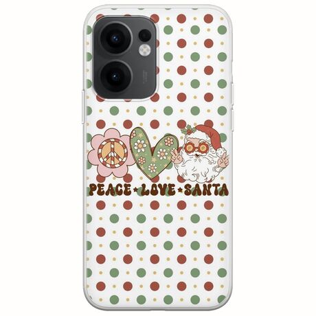 Peace Love Santa Oppo Reno 13 F 5G Flexible TPU (Διάφανη Σιλικόνη)