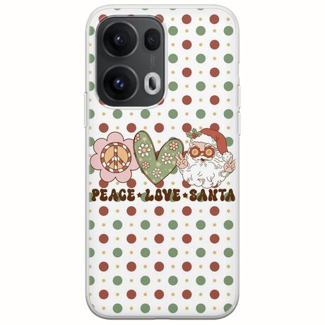 Peace Love Santa Oppo Reno 13 Pro 5G Flexible TPU (Διάφανη Σιλικόνη)