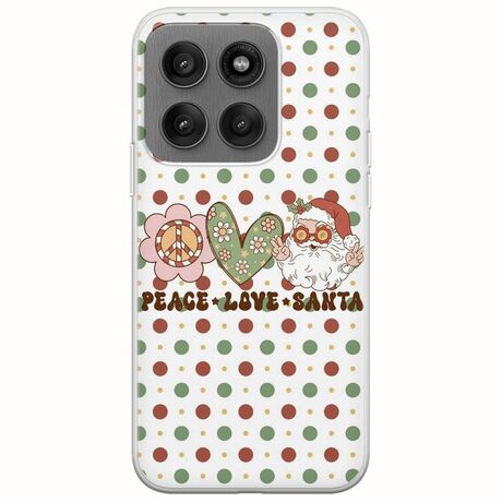 Peace Love Santa Motorola Edge 60 Pro 5G Flexible TPU (Διάφανη Σιλικόνη)