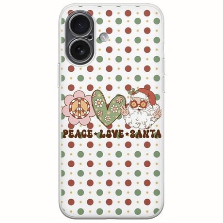 Peace Love Santa iPhone 17 Flexible TPU (Διάφανη Σιλικόνη)