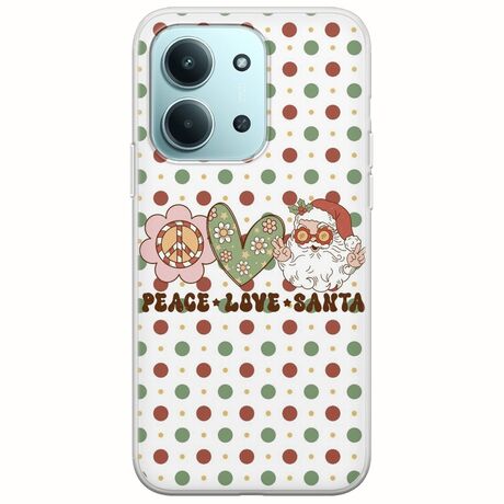 Peace Love Santa Xiaomi Redmi 15C Flexible TPU (Διάφανη Σιλικόνη)