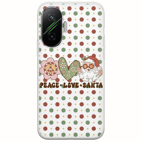 Peace Love Santa Xiaomi Poco F7 5G Flexible TPU (Διάφανη Σιλικόνη)