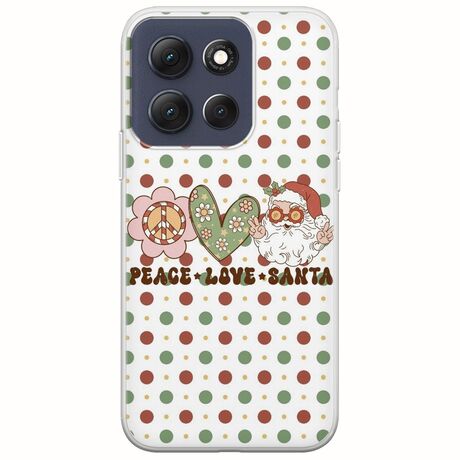 Peace Love Santa Motorola Moto G86 5G Flexible TPU (Διάφανη Σιλικόνη)