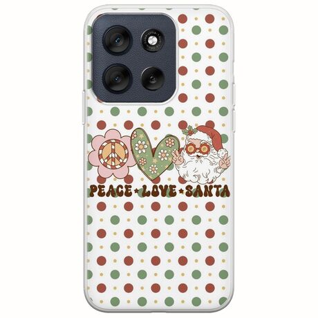 Peace Love Santa Motorola Moto G56 5G Flexible TPU (Διάφανη Σιλικόνη)