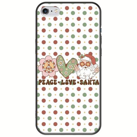 Peace Love Santa iPhone 6/6s Black TPU (Μαύρη Σιλικόνη)