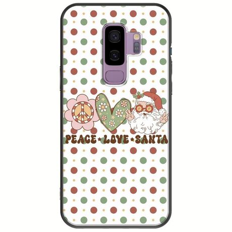 Peace Love Santa Samsung Galaxy S9 Plus Black TPU (Μαύρη Σιλικόνη)