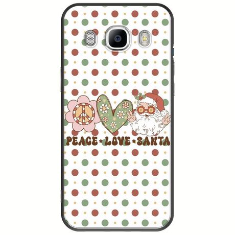 Peace Love Santa Samsung Galaxy J5(2016) Black TPU (Μαύρη Σιλικόνη)