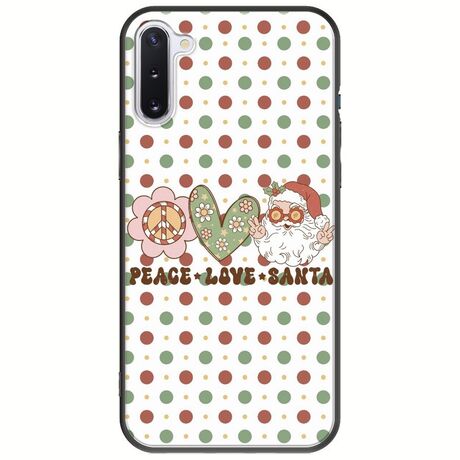 Peace Love Santa Samsung Galaxy Note 10 Black TPU (Μαύρη Σιλικόνη)