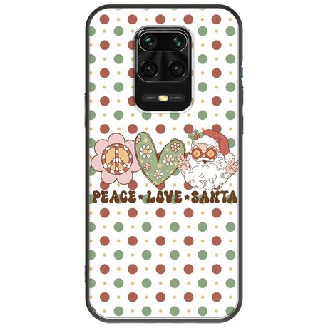 Peace Love Santa Xiaomi Redmi Note 9S / 9 Pro / 9 Pro Max Black TPU (Μαύρη Σιλικόνη)