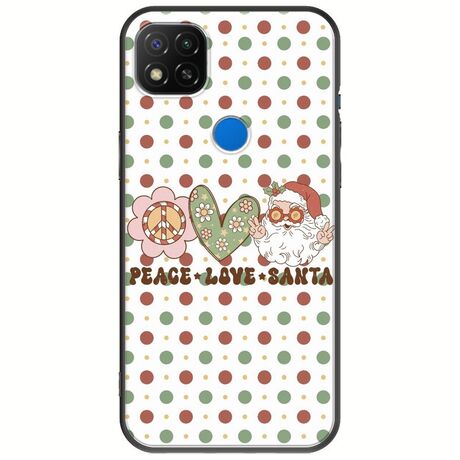 Peace Love Santa Xiaomi Redmi 9C Black TPU (Μαύρη Σιλικόνη)