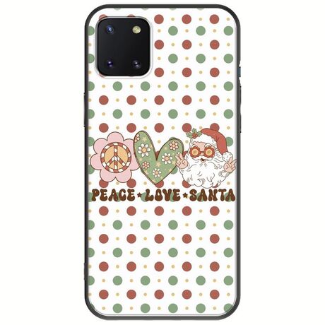 Peace Love Santa Samsung Galaxy Note 10 Lite Black TPU (Μαύρη Σιλικόνη)