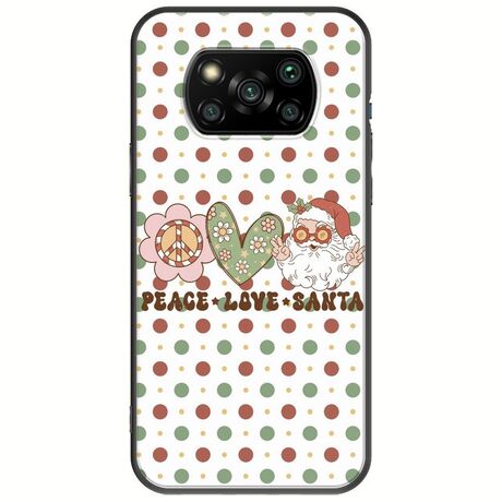 Peace Love Santa Xiaomi Poco X3 NFC / X3 Pro Black TPU (Μαύρη Σιλικόνη)