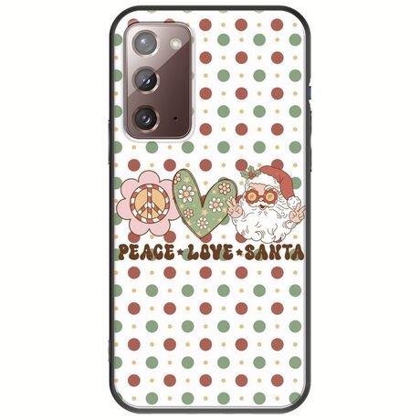 Peace Love Santa Samsung Galaxy Note 20 Black TPU (Μαύρη Σιλικόνη)