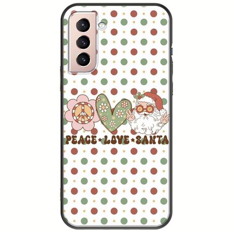 Peace Love Santa Samsung Galaxy S21 Black TPU (Μαύρη Σιλικόνη)
