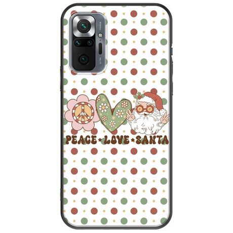 Peace Love Santa Xiaomi Redmi Note 10 Pro / 10 Pro Max Black TPU (Μαύρη Σιλικόνη)