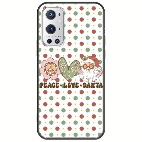 Peace Love Santa OnePlus 9 Pro Black TPU (Μαύρη Σιλικόνη)