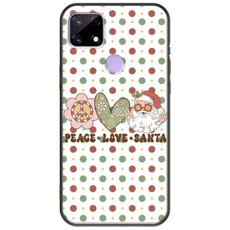 Peace Love Santa Realme C21 Black TPU (Μαύρη Σιλικόνη)