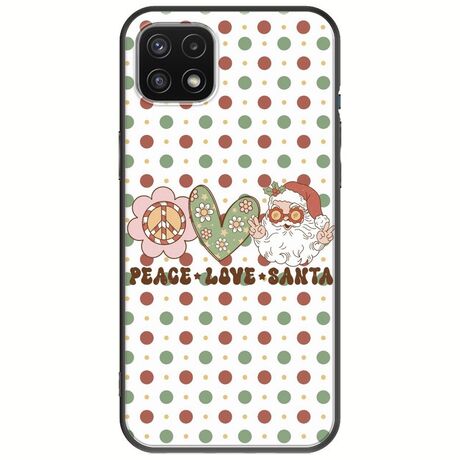 Peace Love Santa Samsung Galaxy A22 5G Black TPU (Μαύρη Σιλικόνη)