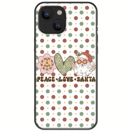 Peace Love Santa iPhone 13 mini Black TPU (Μαύρη Σιλικόνη)