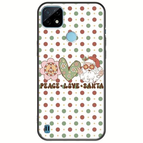 Peace Love Santa Realme C21Y / Realme C25Y Black TPU (Μαύρη Σιλικόνη)