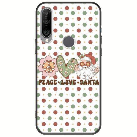 Peace Love Santa Huawei Y6p Black TPU (Μαύρη Σιλικόνη)