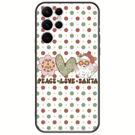 Peace Love Santa Samsung Galaxy S22 Ultra Black TPU (Μαύρη Σιλικόνη)