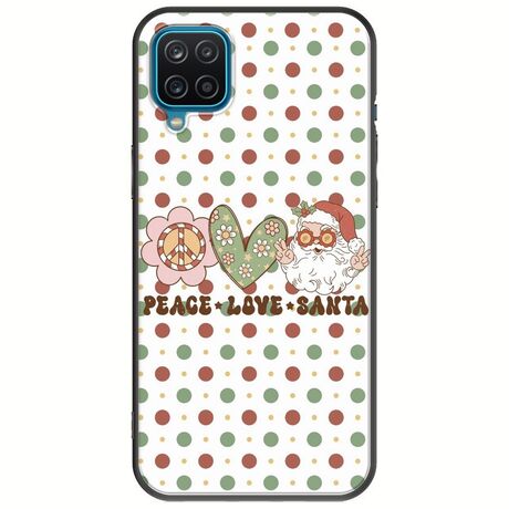 Peace Love Santa Samsung Galaxy M12 Black TPU (Μαύρη Σιλικόνη)