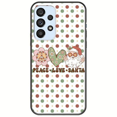 Peace Love Santa Samsung Galaxy A53 5G Black TPU (Μαύρη Σιλικόνη)