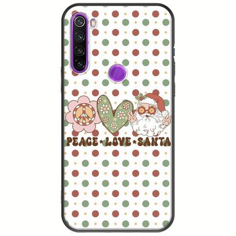 Peace Love Santa Xiaomi Redmi Note 8 2021 Black TPU (Μαύρη Σιλικόνη)