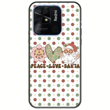 Peace Love Santa Xiaomi Redmi 10C Black TPU (Μαύρη Σιλικόνη)