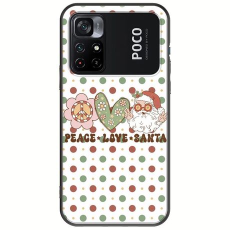 Peace Love Santa Xiaomi Poco M4 Pro 4G Black TPU (Μαύρη Σιλικόνη)