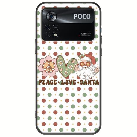 Peace Love Santa Xiaomi Poco X4 Pro 5G Black TPU (Μαύρη Σιλικόνη)