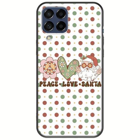 Peace Love Santa Samsung Galaxy M53 5G Black TPU (Μαύρη Σιλικόνη)